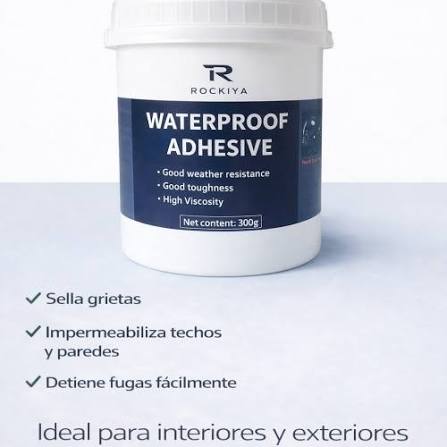 SELLADOR IMPERMEABLE ROCKIYA™ 300g – ANTI FILTRACIONES Y GRIETAS