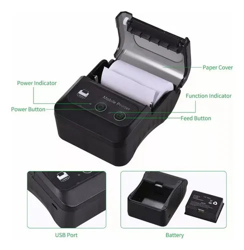 IMPRESORA PORTATIL BLUETOOTH 58MM (JK-5802P)